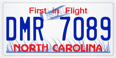 NC license plate DMR7089