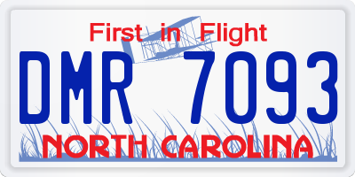 NC license plate DMR7093