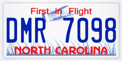 NC license plate DMR7098