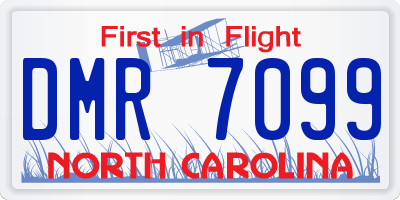 NC license plate DMR7099