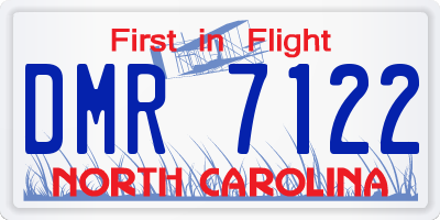 NC license plate DMR7122