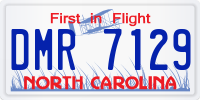 NC license plate DMR7129