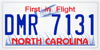 NC license plate DMR7131