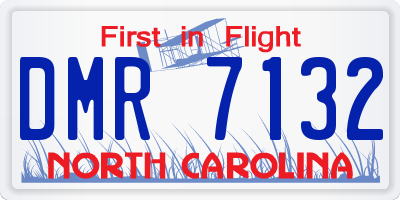 NC license plate DMR7132