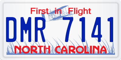 NC license plate DMR7141