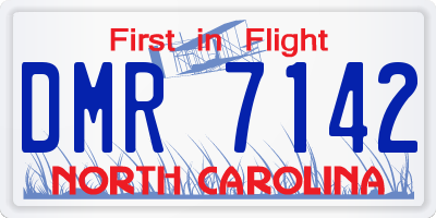 NC license plate DMR7142