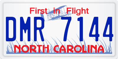 NC license plate DMR7144
