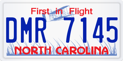 NC license plate DMR7145