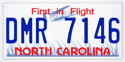 NC license plate DMR7146