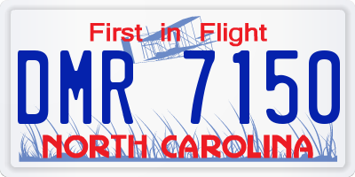 NC license plate DMR7150