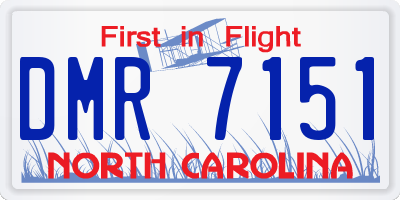 NC license plate DMR7151