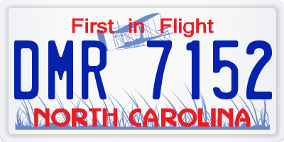 NC license plate DMR7152
