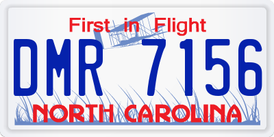 NC license plate DMR7156