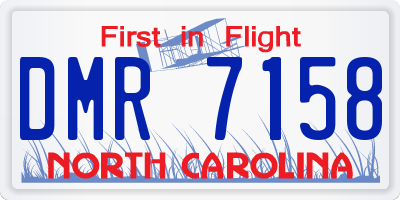 NC license plate DMR7158