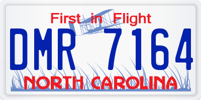 NC license plate DMR7164