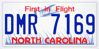 NC license plate DMR7169