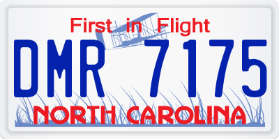 NC license plate DMR7175
