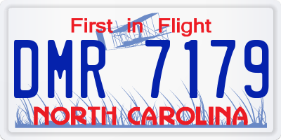 NC license plate DMR7179