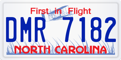 NC license plate DMR7182