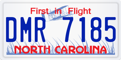 NC license plate DMR7185