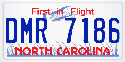 NC license plate DMR7186