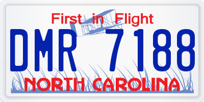 NC license plate DMR7188