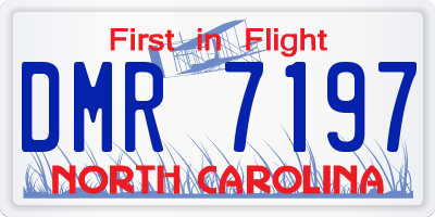 NC license plate DMR7197