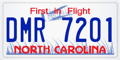 NC license plate DMR7201