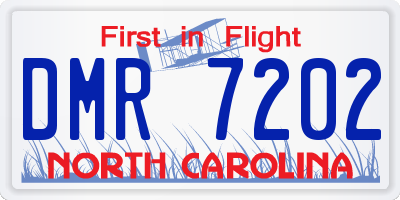 NC license plate DMR7202