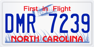 NC license plate DMR7239