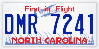 NC license plate DMR7241