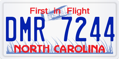 NC license plate DMR7244