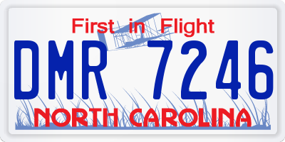 NC license plate DMR7246