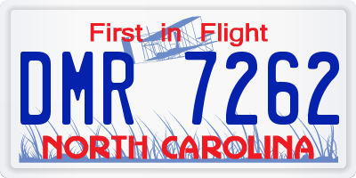 NC license plate DMR7262