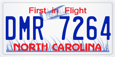 NC license plate DMR7264