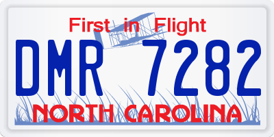 NC license plate DMR7282