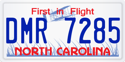 NC license plate DMR7285