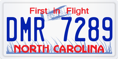 NC license plate DMR7289