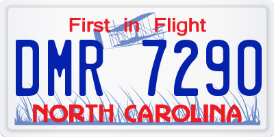 NC license plate DMR7290