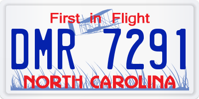 NC license plate DMR7291