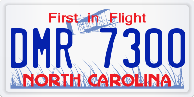 NC license plate DMR7300