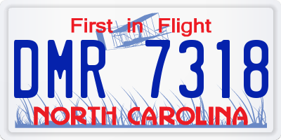 NC license plate DMR7318