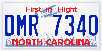 NC license plate DMR7340