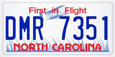 NC license plate DMR7351