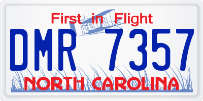 NC license plate DMR7357