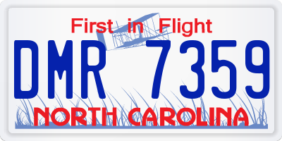 NC license plate DMR7359