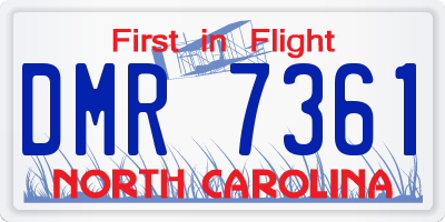 NC license plate DMR7361