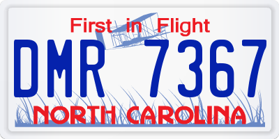 NC license plate DMR7367