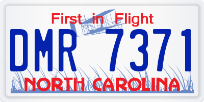 NC license plate DMR7371