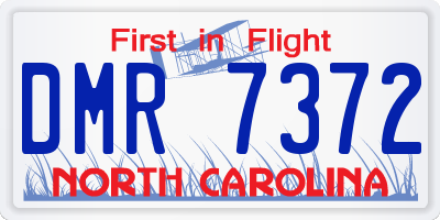 NC license plate DMR7372